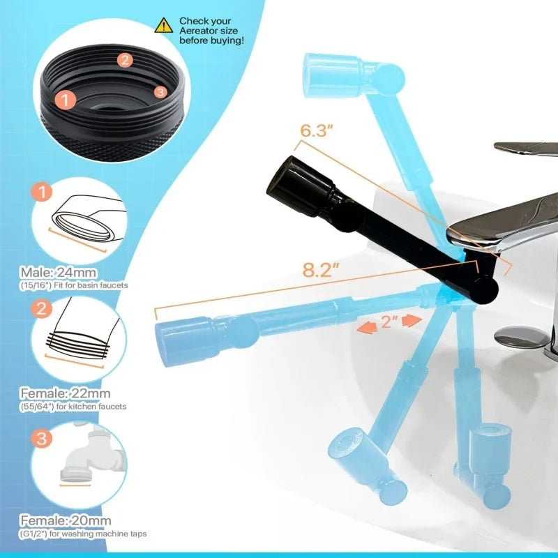 Retractable Swivel Faucet Extender